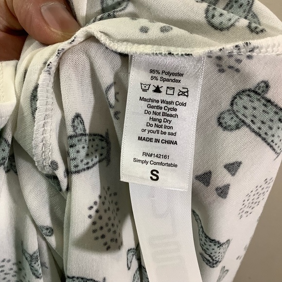 Lularoe Scoop Neck Cactus Print Tunic Sleeveless Top - Picture 4 of 4